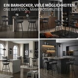 thumbnail of ML-Design Barhocker drehbar 2er Set Dunkegrau, Teddy-Stoff, Gepolsterte Barstühle, Küchenstühle mit Arm- & Rückenlehne, 360° Drehstuhl Tresenhocker