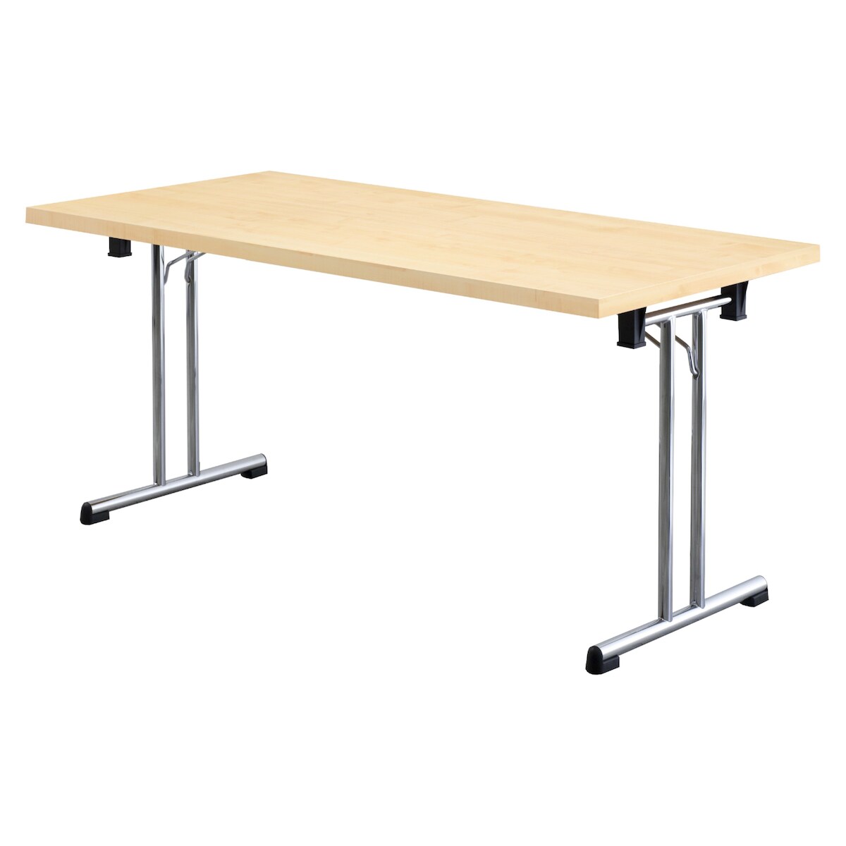 bümö Klapptisch Ahorn 160 x 80 cm klappbar & stapelbar, klappbarer Schreibtisch, Klappschreibtisch, Tisch klappbar, Klappbarer Tisch, Klapptisch