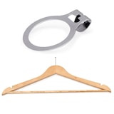 thumbnail of 40x Hotel Kleiderbügel Holz mit Einkerbungen und Steg + Hotelaufhängung