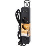 thumbnail of WellHome - Regleta de 3 vías color negro con protección para niños, con interruptor ENCENDIDO/APAGADO , cable 140CM