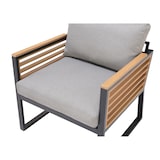 thumbnail of METRO PROFESSIONAL Outdoor-Lounge Ateo 4-tlg., Alu/Eukalyptusholz, 2 Einzelsesseln, 1 3-Sitzer Sofa, 1 Couchtisch, mehrfarbig
