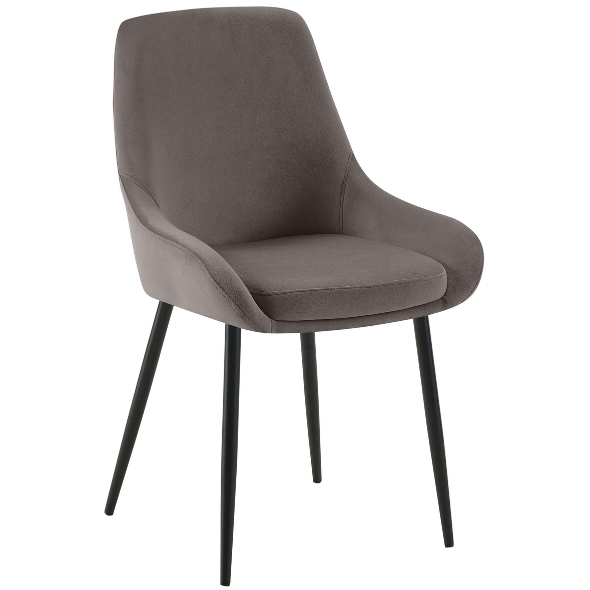 CHEFGASTRO Esszimmerstuhl GUADALAJARA Samt Schwarz HxBxT 86x50x53cm Samt Anthrazit Küchenstuhl