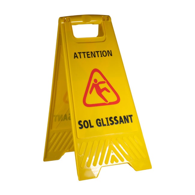 Panneau de signalisation sol glissant