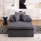 thumbnail of Sessel 177x122x92 Cordstoff ergonomisch modern Wohnzimmer Relaxsessel bequem langlebig mit breiten Armlehnen Grau