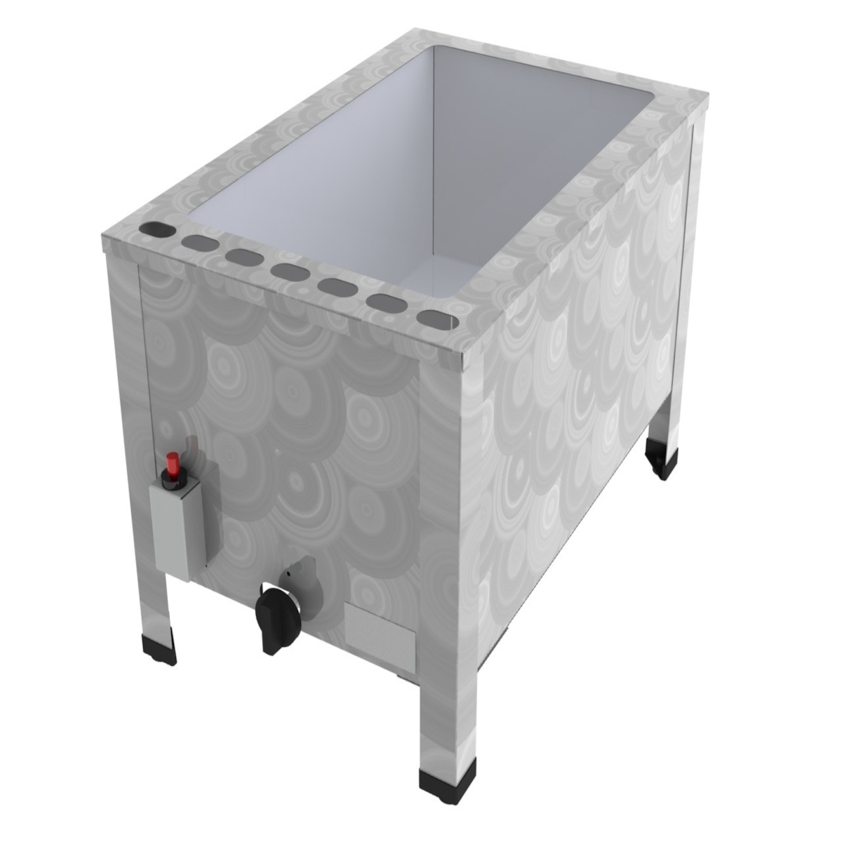 ChattenTec Gas Wurstwärmer Bain Marie 3,5 kW doppelwandig mit 200mm Wasserbad