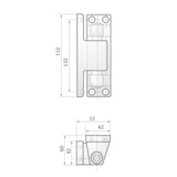 thumbnail of Bisagra para puerta cámara frigorífica industrial con rampa para Izquierda Cromado - 208
