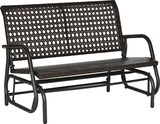 thumbnail of Outsunny Mecedora de Ratán de 2 Plazas Banco Balancín de Jardín con Balanceo Ergonómico y Marco de Metal para Terraza Carga 220 kg 120x70x84 cm