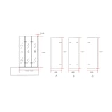 thumbnail of Aloni Badewannenaufsatz mit Seitenwand Duschabtrennung Badewanne Duschwand Ohne Bohren Glaswand Faltbar 130 x 140 cm 6 mm