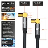 thumbnail of Primewire Antennenkabel 90° gewinkelt, Koax, TV-Kabel, RF, IEC, HDTV, 4-fach Schirmung, 75 Ohm, 120dB - 3m