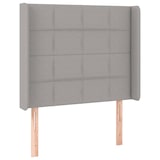 thumbnail of vidaXL Boxspringbett mit Matratze & LED Hellgrau 90x200 cm Stoff