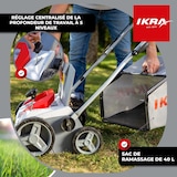 thumbnail of Escarificador Máquina de desbaste eléctrica 1800W Profundidade de trabalho 23cm Apanhador de relva 40L Aerador de relva Manutenção do relvado IKRA