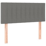 thumbnail of Décoshop26 - Kopfteil Schlafzimmeraccessoire Möbelstück 90 x 5 x 78/88 cm dunkelgrauer Stoff TDL0203166