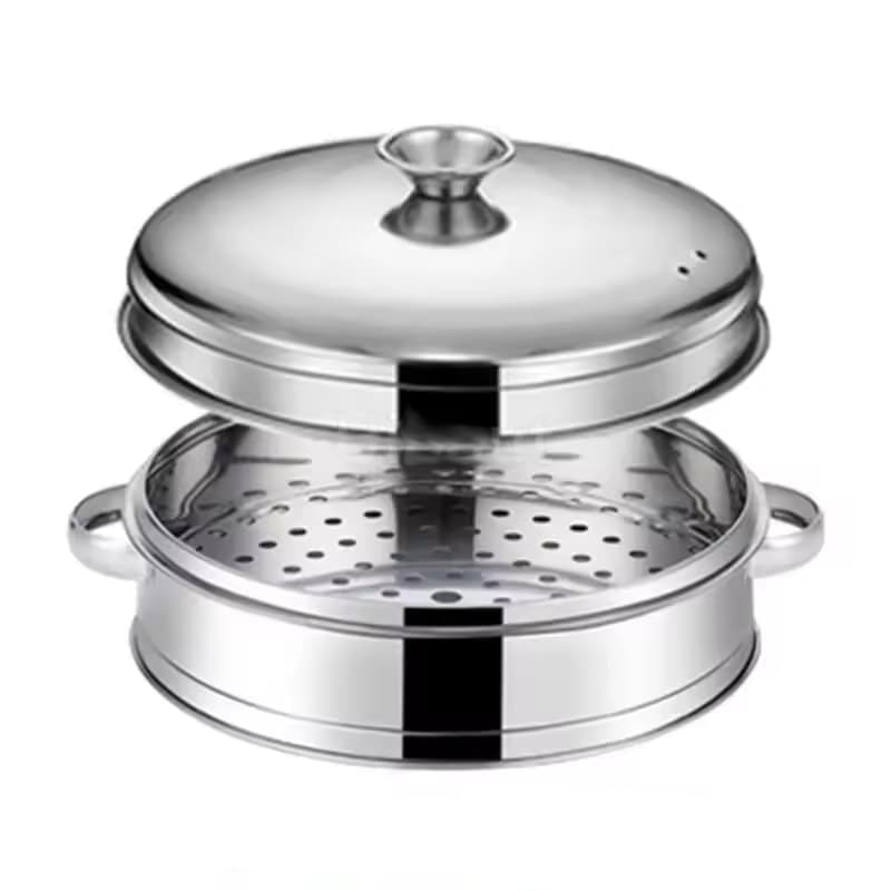 Vaporiera con coperchio Ø16,5cm in acciaio inox