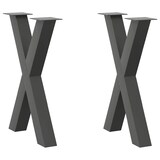 thumbnail of Helloshop26 - Juego de 2 patas para mesa de comedor en forma de X 50 x 72 cm con niveladores ajustables estilo moderno acero 02_0057242