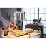 thumbnail of METRO Professional Dubbele infrarood warmtelamp GWL2000, aluminium, 500 W, in hoogte verstelbaar, temperatuurbereik: 65-85°C, zilver