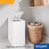 thumbnail of Exquisit Waschmaschine 7,5kg, Toplader, Waschmaschine schmal, Energieklasse A, 1200 U/Min, Startzeitvorwahl, Kurzprogramm, LTO1207-030A weiss