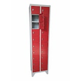 thumbnail of Meuble Porte-Téléphone en Métal avec 20 Casiers, Serrure Verrouillable, Rouge, 47,5 x 30 x 180 cm