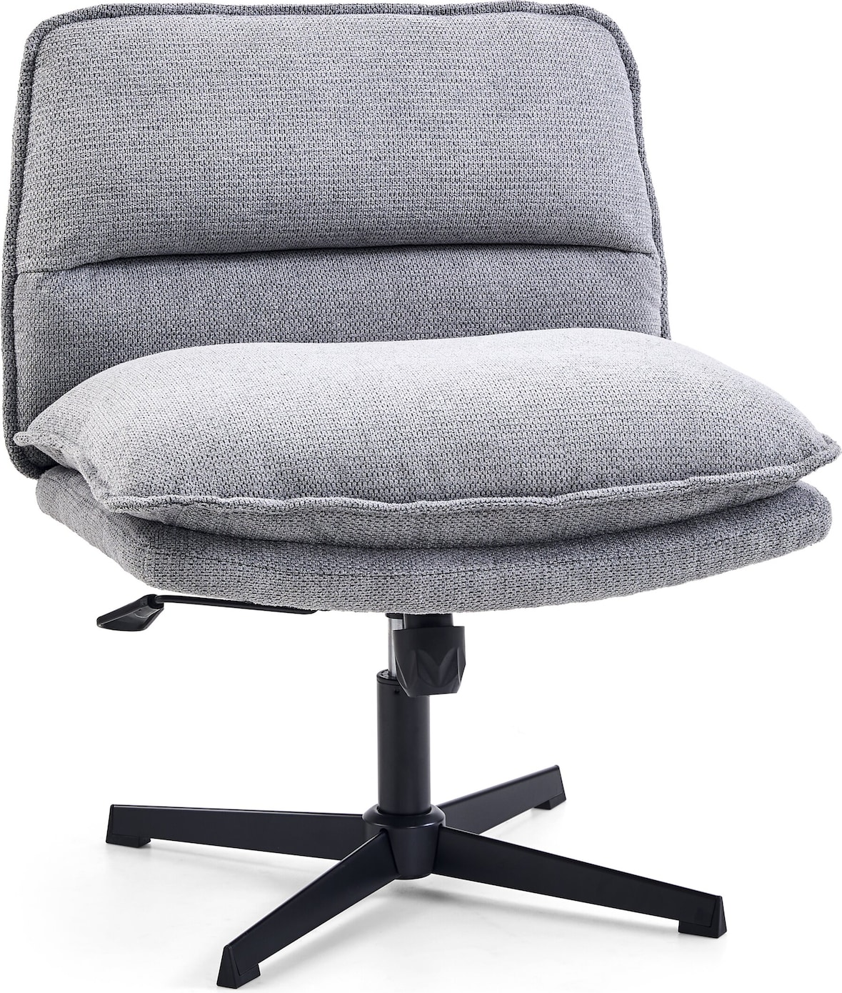 Cadeira giratória Schneidersitz / Cadeira lounge Criss Cross 20 Tecido cinza escuro hjh LIVING
