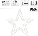thumbnail of ECD Germany LED Weihnachtsstern 38 cm, 960 warmweiße LEDs, Timer, IP44 wasserdicht, Metall Leuchtstern zum Aufhängen, Weihnachtsdeko Innen/Außen