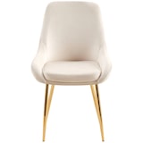 thumbnail of Lot de 2 chaises de salle à manger Elmira Crème/métal or