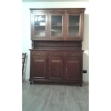 thumbnail of shopinnovativo -Cristalliera 6 ante 3 cassetti arte povera in legno massello e mdf con rifinitura in noce 150x43x218 H