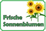 thumbnail of Sonnenblumen Verkaufsschild Hofladen Verkaufsförderung A1 Rückseite selbstklebend