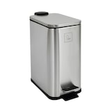 thumbnail of SVITA ST5 Mülleimer Treteimer Tretmülleimer Abfalleimer Edelstahl 5l inkl. Inneneimer Tretmechanismus Softclose-Deckel Tragegriff rechteckig Silber