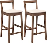 thumbnail of vidaXL Barhocker mit Kissen 2 Stk. Braun Massivholz Gummibaum