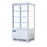 thumbnail of Vitrina refrigerada con 1 puerta, 3 estantes, plástico/cristal, 88,5 x 42,8 x 38,6 cm, refrigeración por aire, 68 L, blanca, Polar G619