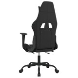 thumbnail of Décoshop26 - Bürostuhl Gaming-Stuhl mit Lendenkissen und Fußstütze in weißem und schwarzem Stoff DEC025834