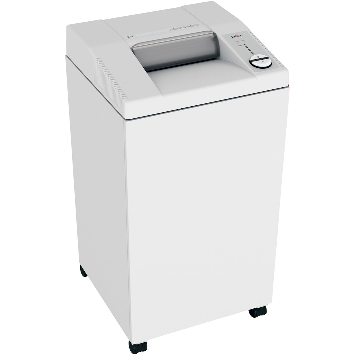 IDEAL Büro-Aktenvernichter 2604, 4 mm, P-2, Streifenschnitt, 28 Blatt, 100 Liter Volumen, Dauerbetrieb