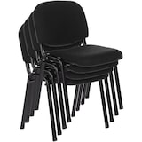 thumbnail of UniSit Pack 4 Sillas confidente dado apilable tapizada negra