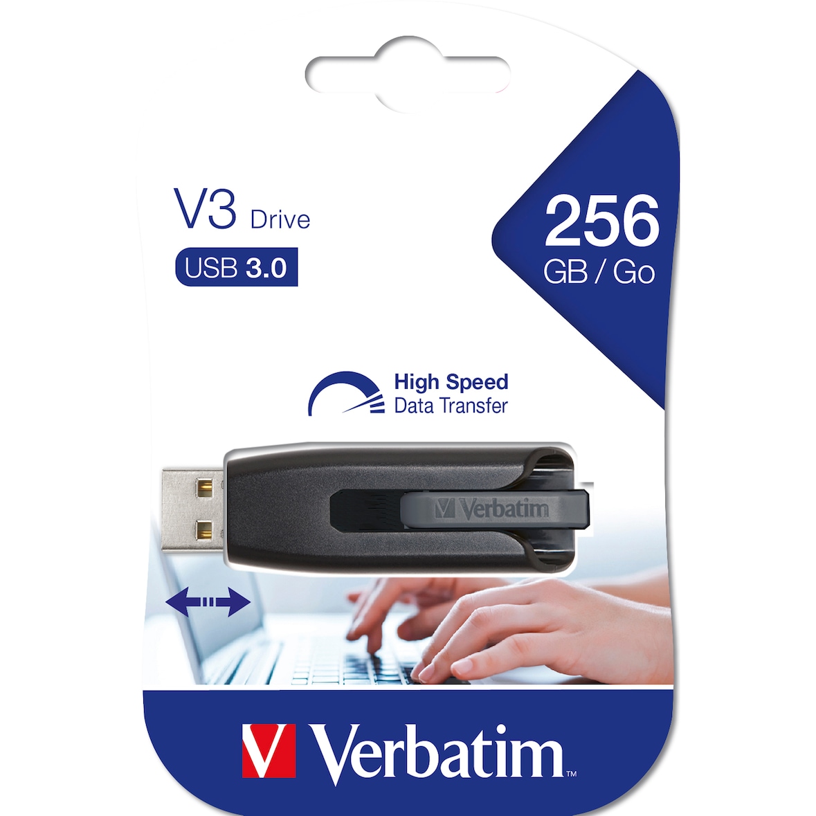 Verbatim USB 3.0 Stick Store ´n´ Go V3 256 GB schwarz