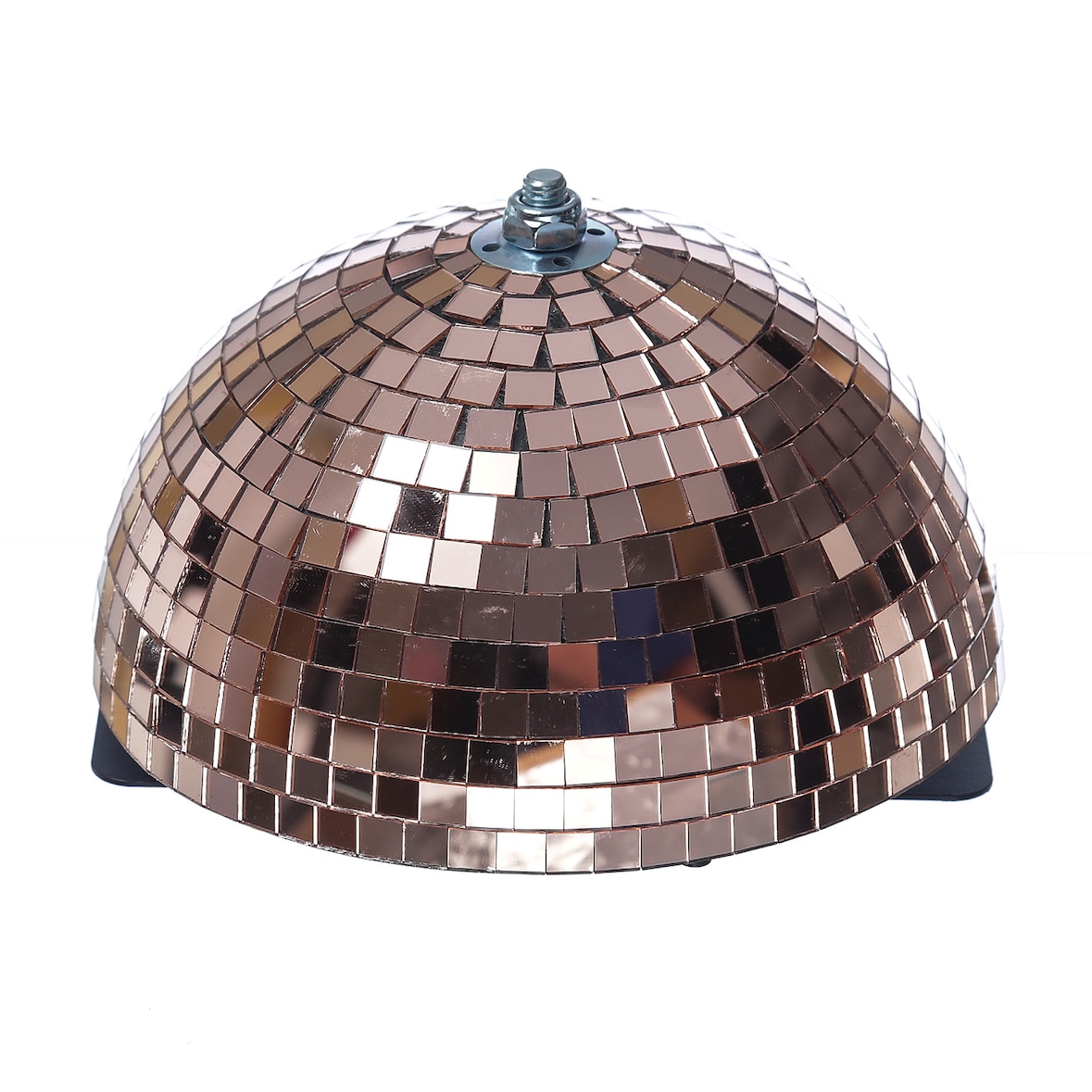 Spiegelkugel halb 20cm Discokugel Spiegel-Halbkugel mit Motor kupfer