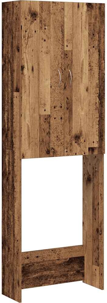 vidaXL Waschmaschinenschrank Altholz-Optik 64x25,5x190 cm