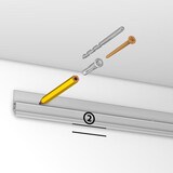 thumbnail of Cimaise Deco Rail 200 cm + vis & chevilles - Cimaise Tableau Artiteq