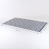 thumbnail of Alfombra de exterior rectangular de 120x180 cm, Color blanco y azul oscuro, Impermeable, Reversible, Ecológica