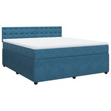 thumbnail of vidaXL Boxspringbett mit Matratze Blau 180x200 cm Samt