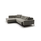 thumbnail of KAWOLA Sofá OHIO Sofá esquinero gris pana fina con extensión de asiento motorizada Recamiere izquierda