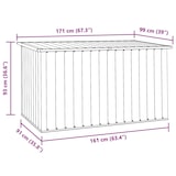 thumbnail of vidaXL Gartenbox Grau 171x99x93 cm