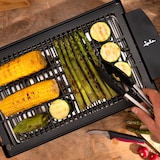 thumbnail of Electro barbacoa JATA EBQ2 para interior y exterior. Sin humos ni olores. Totalmente desmontable. Cocina sano con agua. Superficie: 40 x 26 cm
