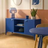 thumbnail of Moderne buffetkast met 2 deuren L120 cm van donkerblauw metaal