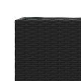 thumbnail of vidaXL Hochbeet mit 3 Fächern Schwarz 105x30x32 cm Poly Rattan