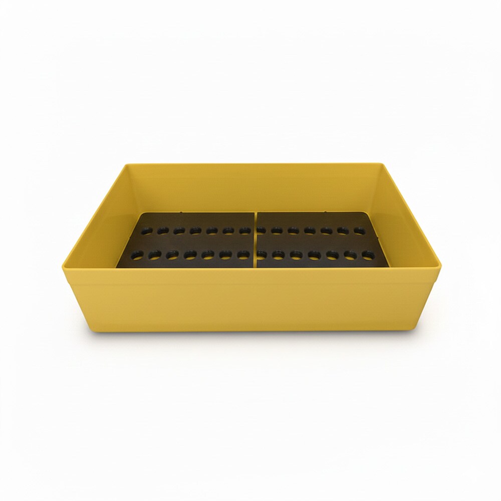 Bac de rétention 57l avec caillebotis - plast'up rotomoulage - JAUNE