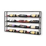 thumbnail of DanDiBo Weinregal Metall Wand 100 cm Schwarz Flaschenregal 96239 Flaschenhalter Wandmontage Modern Wandhalter Wandregal für 15 Flaschen
