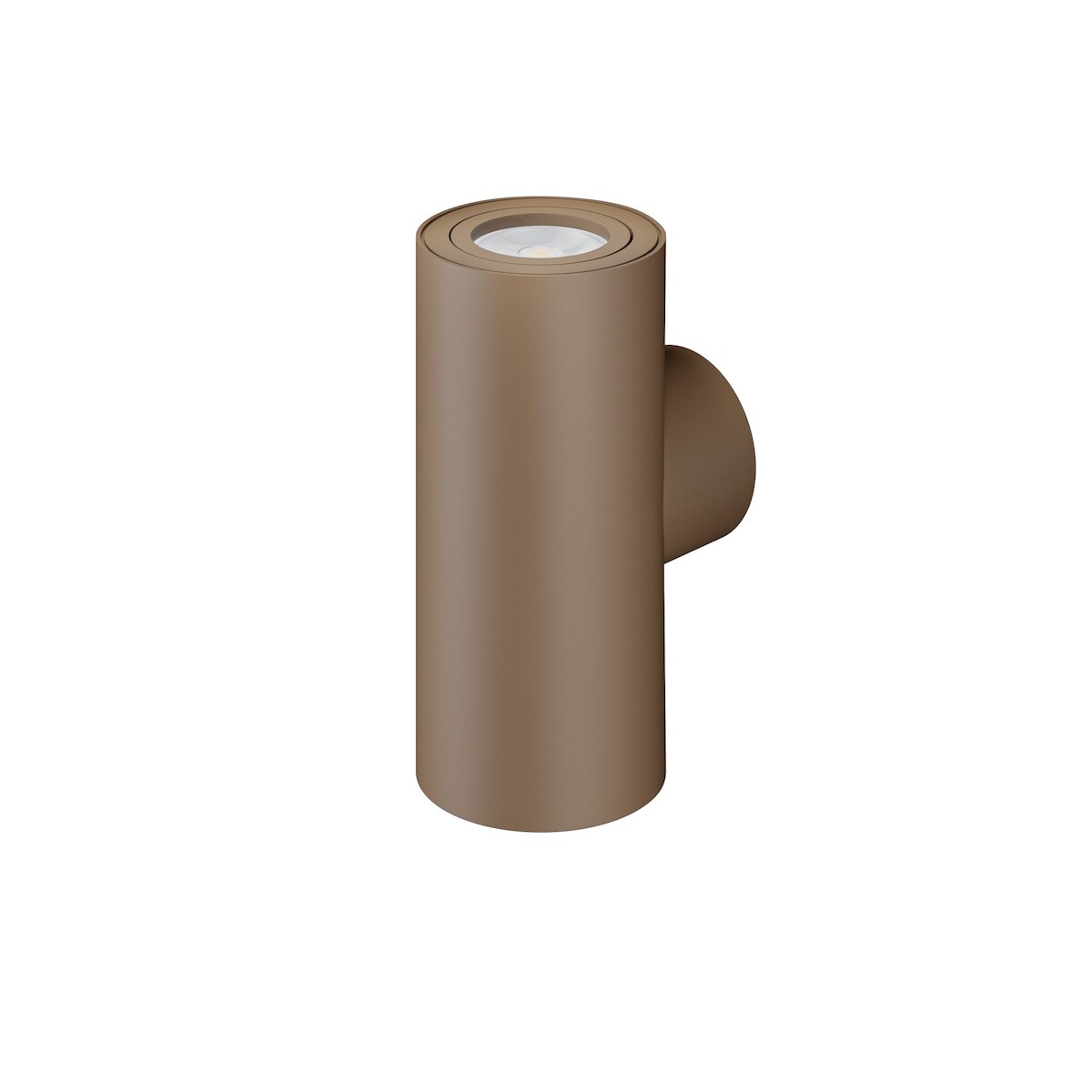 Einwandige Doppelwandleuchte 38° GU10 160 mm - Corten-Finish - LED-Innenbeleuchtung mit Doppelstrahl - Beneito & Faure