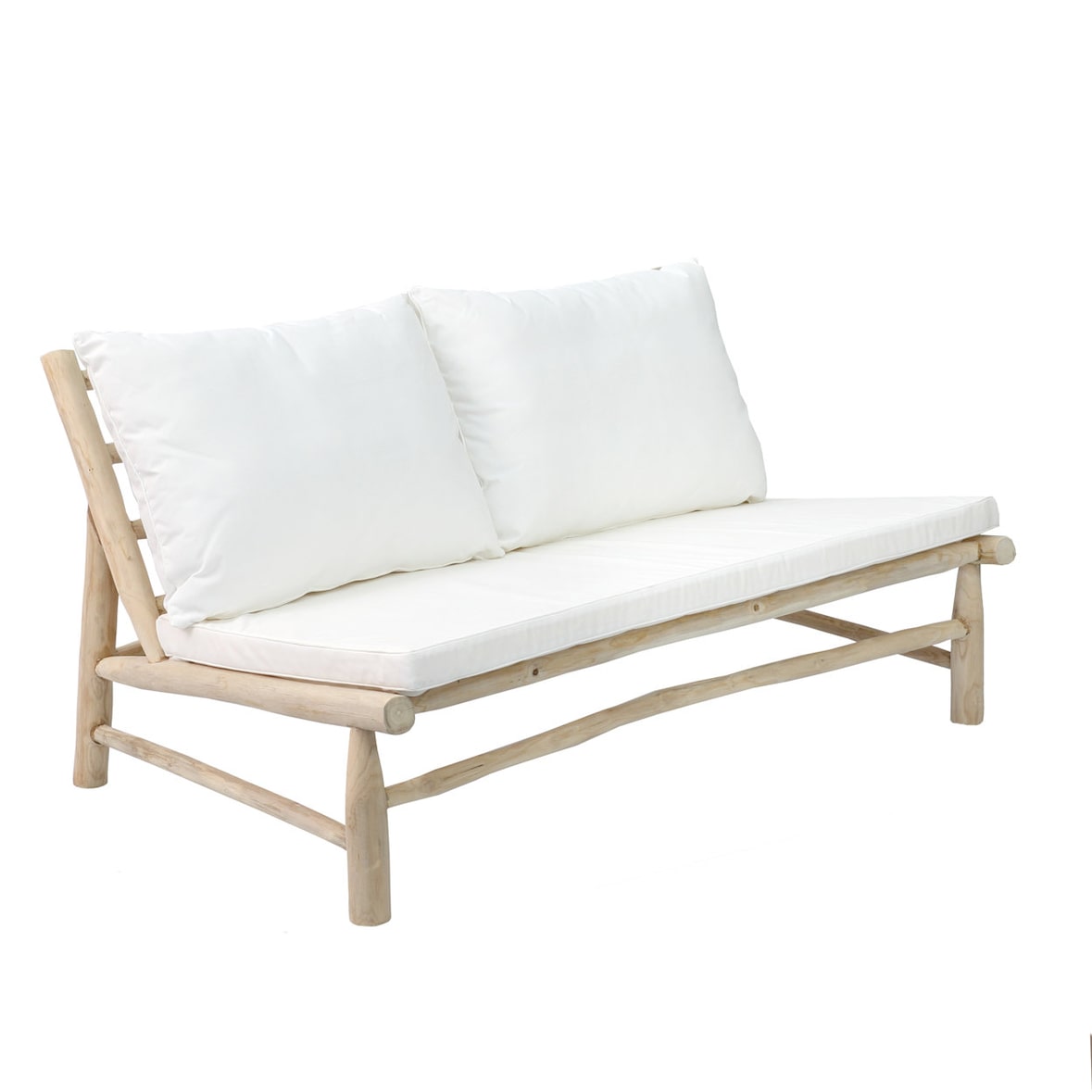 Bazar Bizar Bankkussen 2-zits van katoen 140x80x74 cm naturel