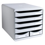 thumbnail of Exacompta - Réf. 312740D - BIG-BOX MAXI - Caisson de rangement à 6 tiroirs - Dimensions extérieures : P 34,7 x l 27,8 x H 27,1 cm - Gris lumière