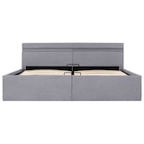 thumbnail of vidaXL Bett mit Bettkasten Hydraulisch LED Hellgrau Stoff 180x200 cm