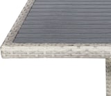thumbnail of METRO Professional bartafel Barbados, aluminium/ PE-rotan, 70 x 70 x 108 cm, houtlook tafelblad, weerbestendig, steen